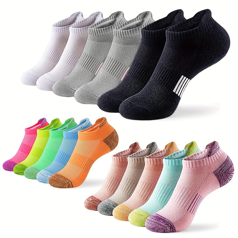 

10 Pairs Of Couple Sports Socks 45 Large Size Elastic Cotton Socks Basketball Socks Running Socks Comfortable And Breathable Men's And Women's Boat Socks Casual Socks