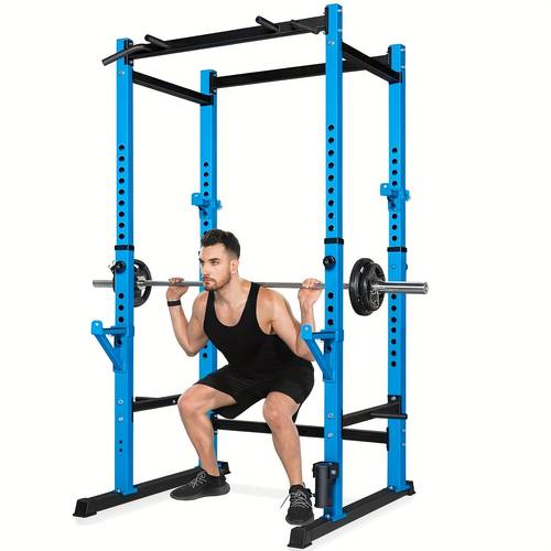 power rack rack cage for weight training adjustable squat stand rack for home gym equipment lifting cage with 660lb capacity