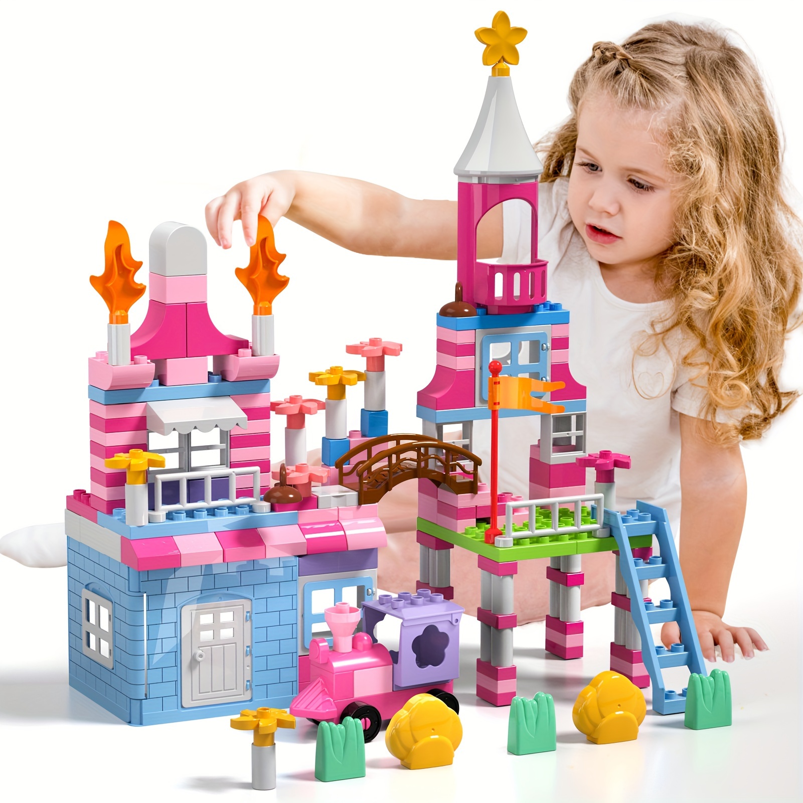 

Building Blocks Set For Kids Girls, 171 Pcs Castle Blocks Toys, Building Sets Toys Birthday Gifts