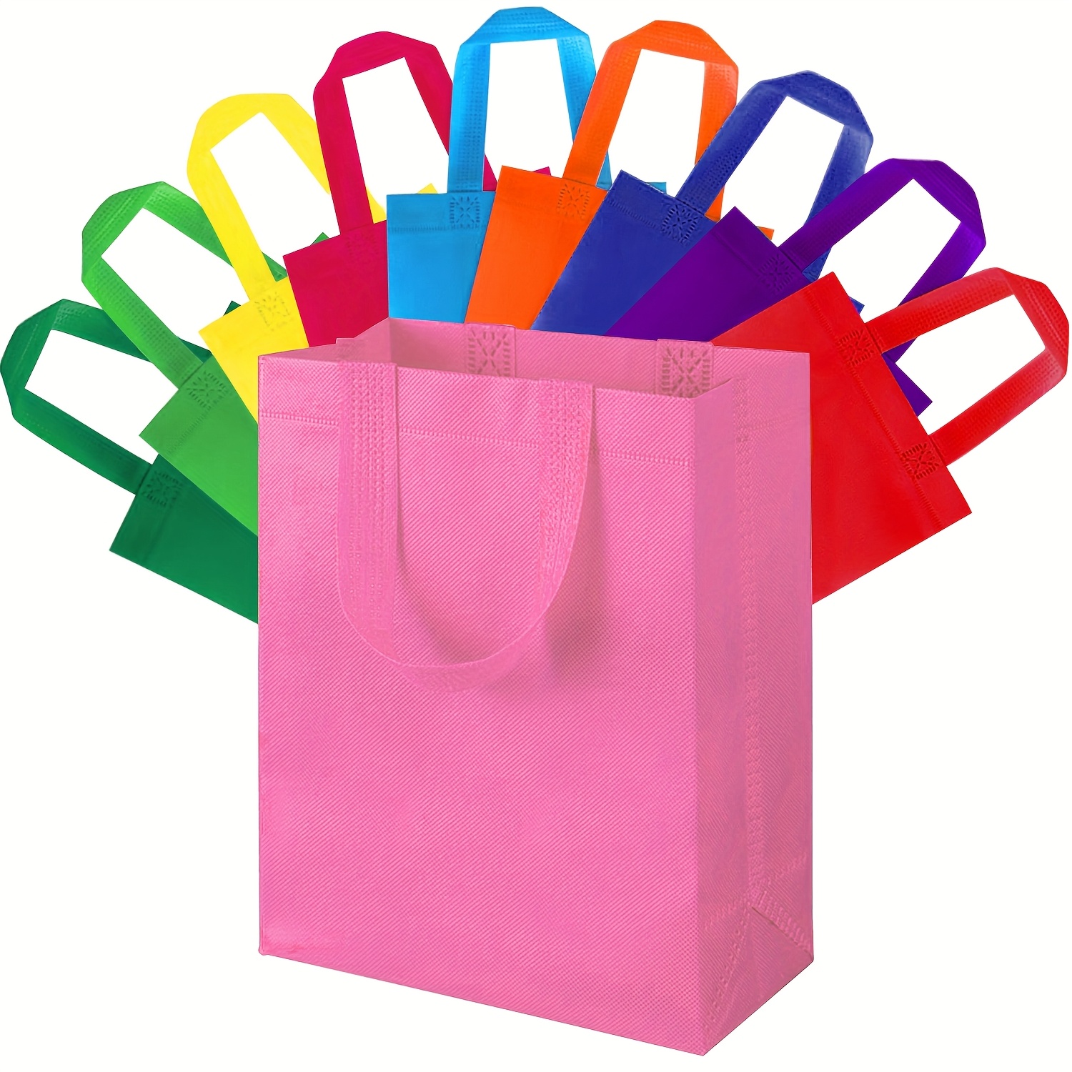 Image of Gift For Her/him 10pcs Gift Bags, Reusable Small Gift Bags With Handles, For Party Favors, Birthdays, And Craft Parties,christmas,halloween