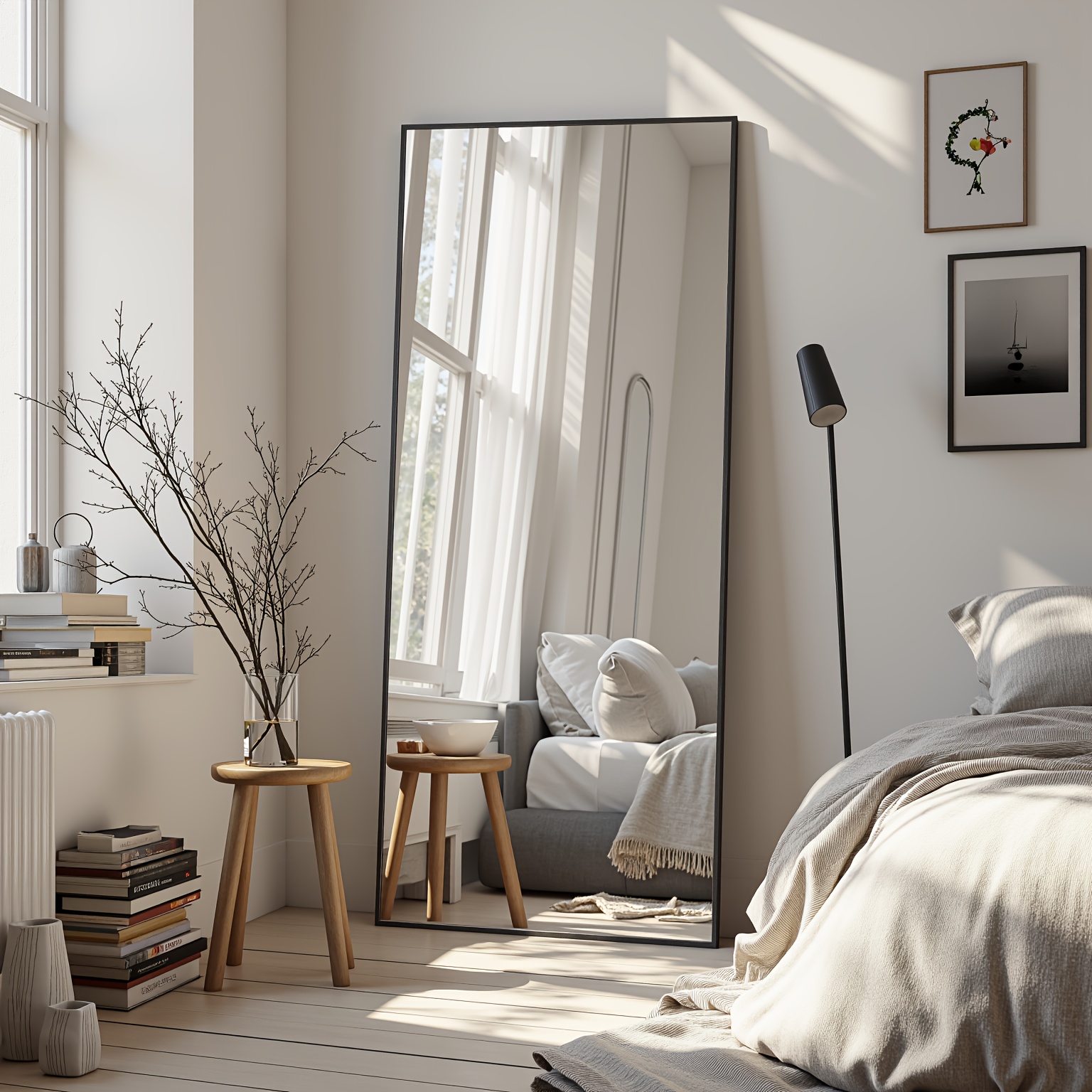 Full Length Mirror Arched Floor Mirror Freestanding, 58×19 In Floor Standing Mirror Full Body Mirror With Stand For Bedroom, Hanging Mounted Mirror For Living Room Cloakroom 15 Full Length Mirror Arched Floor Mirror Freestanding, 58×19 In Floor Standing Mirror Full Body Mirror With Stand For Bedroom, Hanging Mounted Mirror For Living Room Cloakroom - Image 15