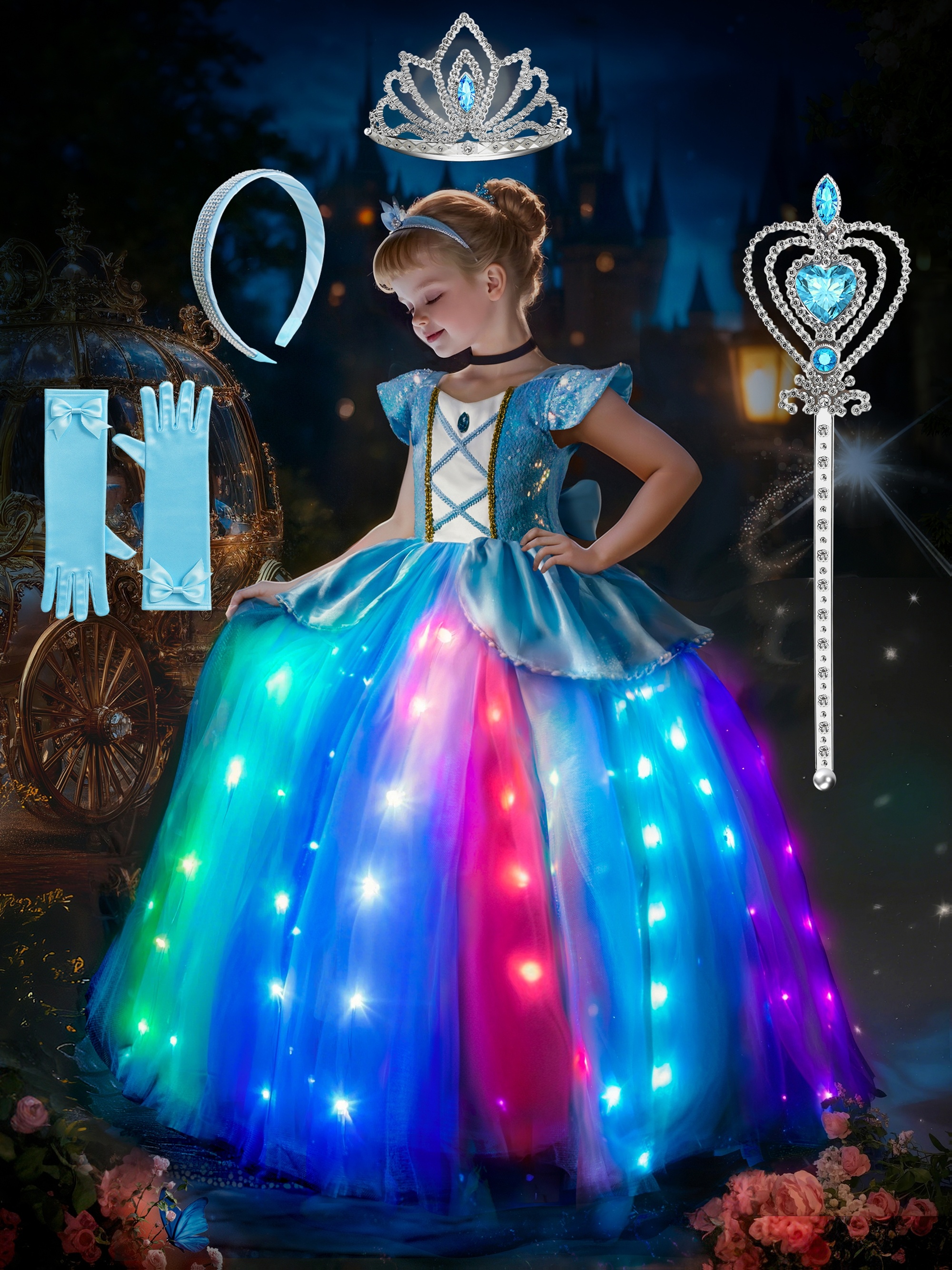 white christmas dresses Golden Star Christmas Fairy Lights 20 pcs – Digital Dress Room