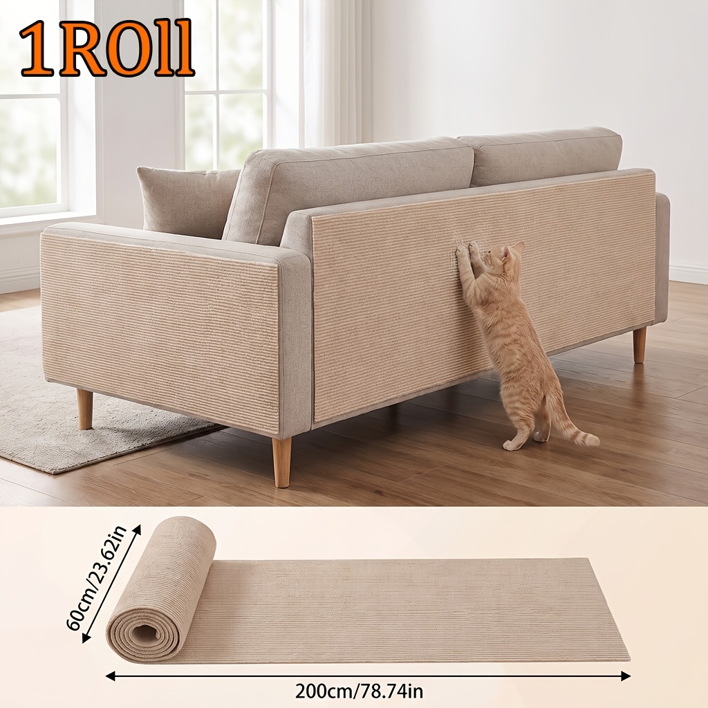 TEMU Tablero rascador elevado para gatos de 60 cm de ancho mejorado, rascador de interior para gatos con rascadora autoadhesiva. sofás, paredes,