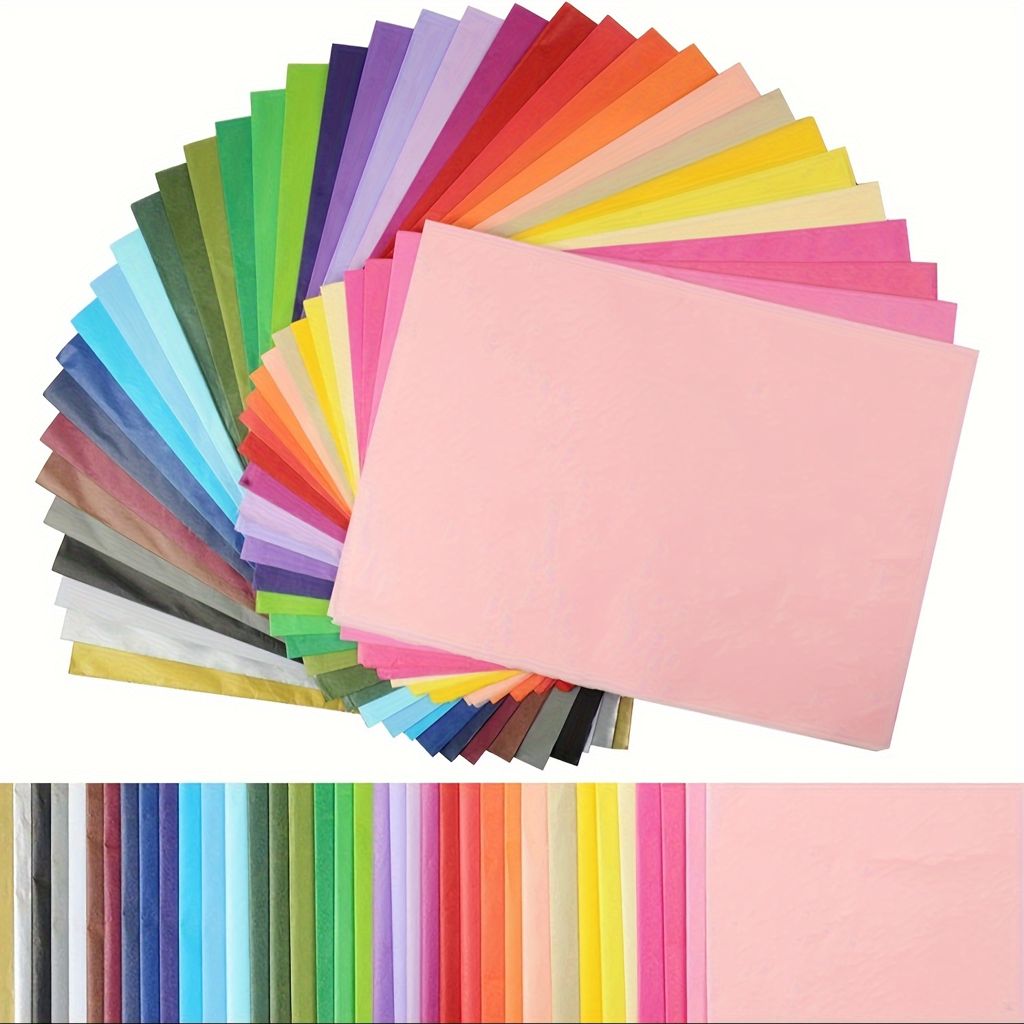 

Papier de soie Firstop Art – 360 feuilles de couleurs assorties, copie légère et papier translucide pour l'artisanat, le collage et l'emballage – Pas de saignement, carrés faciles à couper