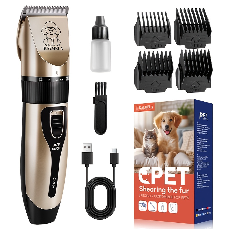 TEMU Usb Rechargeable Pet Hair Trimmer - Wireless Grooming Scissors For Dogs And Cats With Lithium Battery, Ideal For Home And Salon Use, Usb