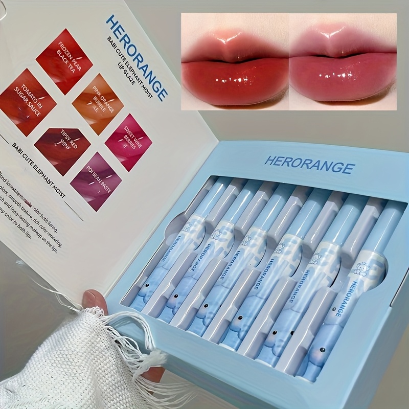 sextiopack-presentset spegelglans läppglans långvarig färgrik vattentät kopparbeständig fuktgivande läppfärgspallete lämplig för alla ljus beige | Temu Sweden