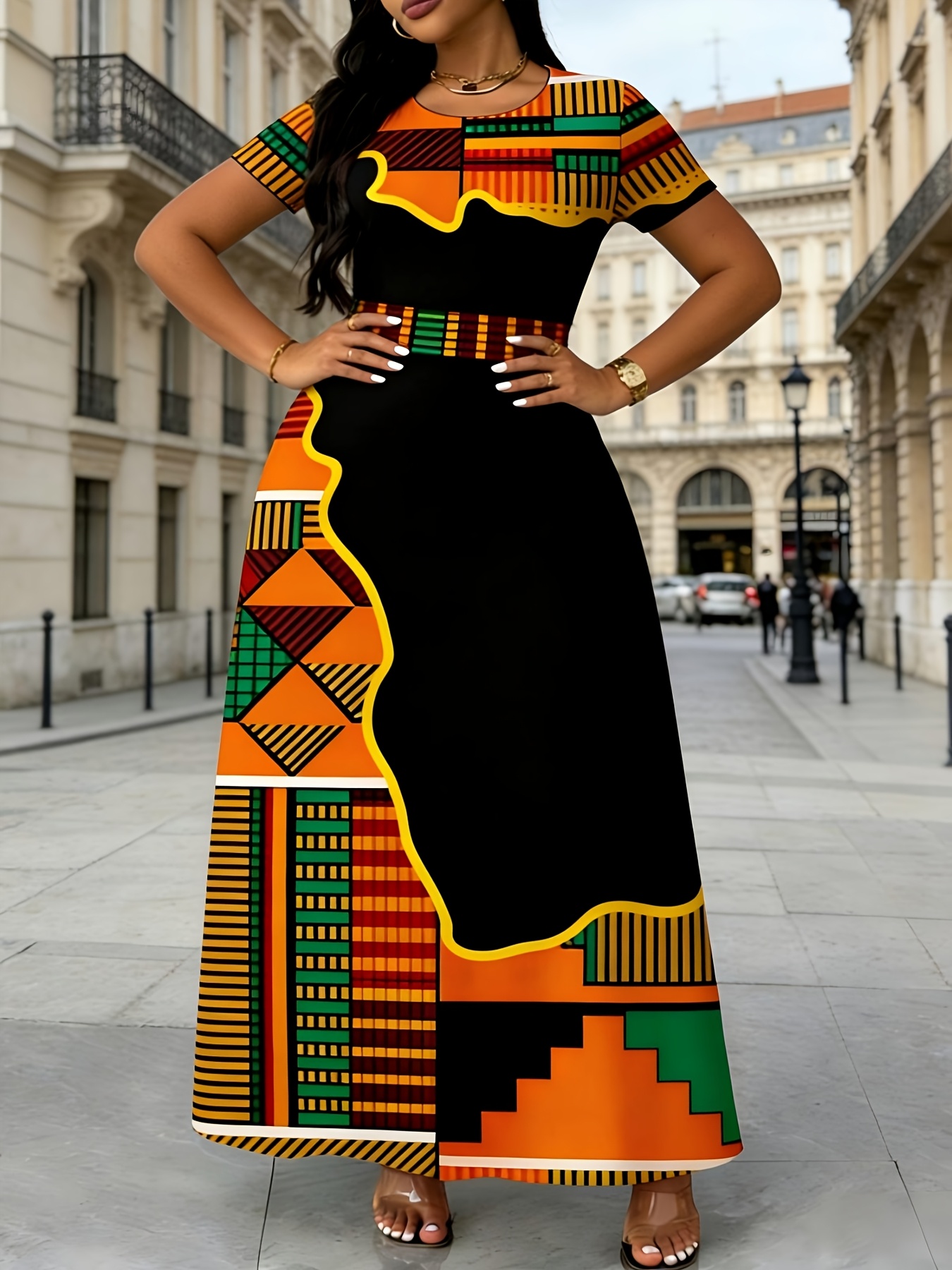 chinese dress ladies African Print Maxi Dress For Sale - African Clothing main image 0