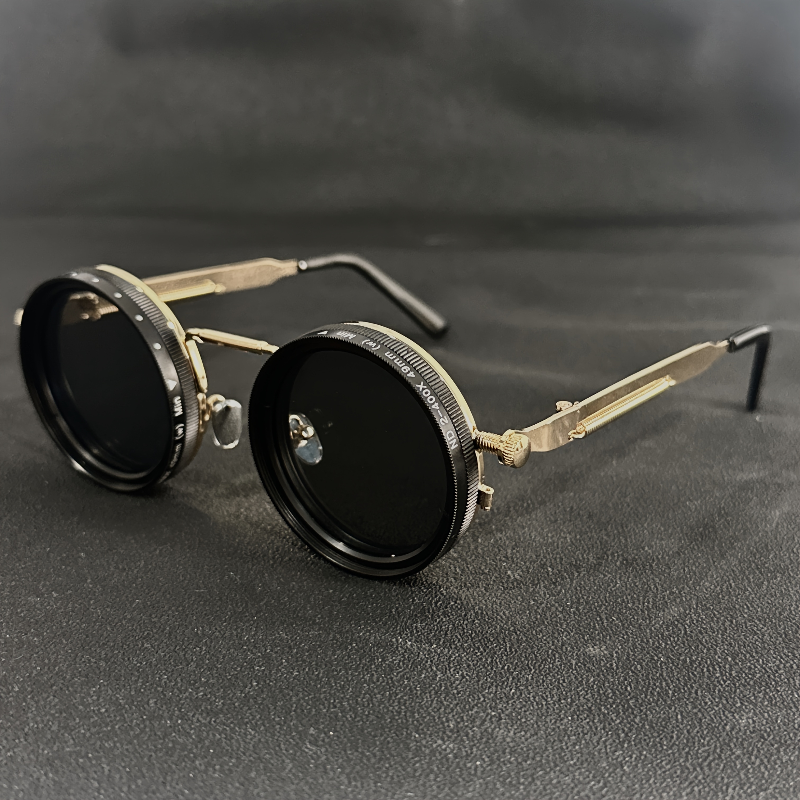 item picture fashionable adjustable fashion glasses suitable for retro punk parties sunshade sun protection and festivals like easter graduation season halloween and christmas with aluminum magnesium lenses alloy frames a glasses case