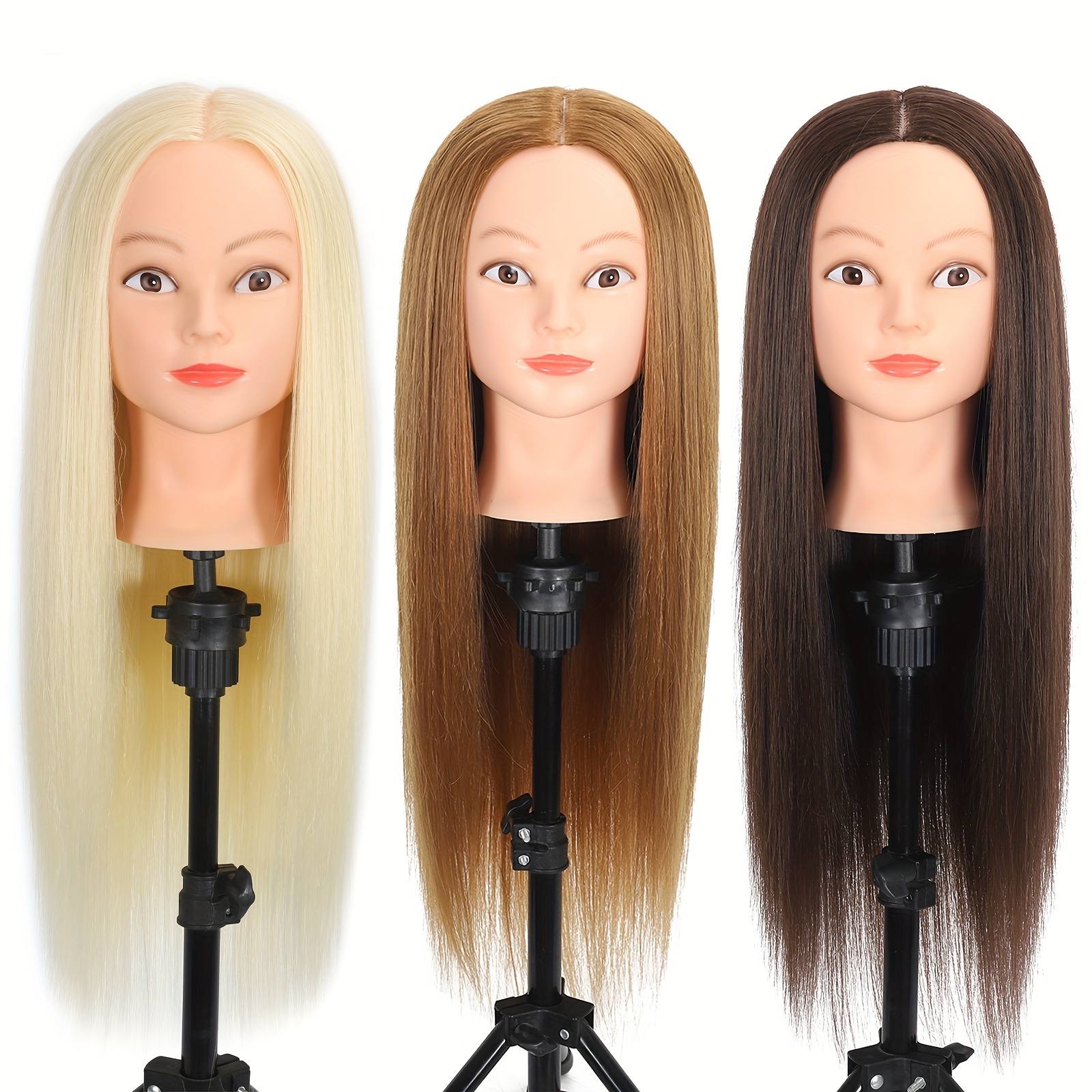 Training Model Head Hairdresser Styling Head 100% Synthetic - Temu