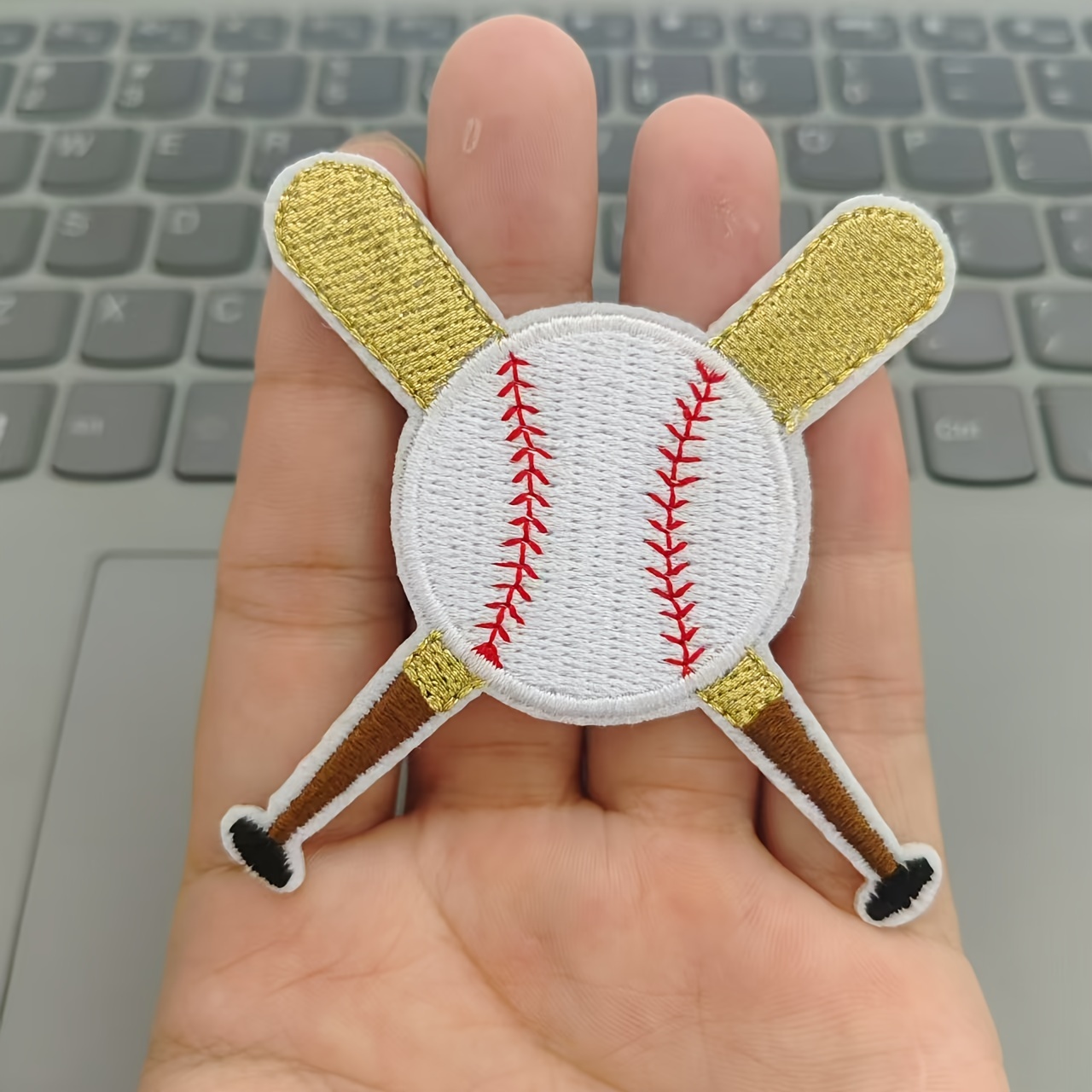 

Baseball Crossed Bats Embroidery Patches 2-pack, Iron-on/sew-on Decorative Appliques For Clothing, Bags, Hats, Backpacks - White And Yellow Ball Design