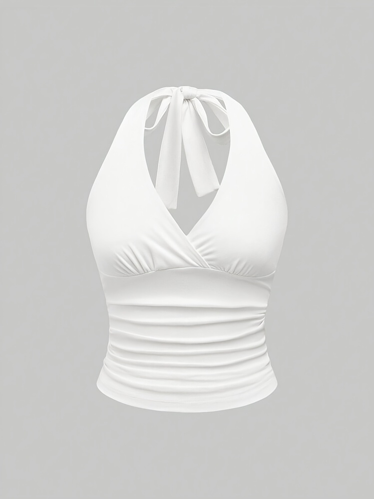 camisa casual cuello halter sin espalda mujer Temu Argentina