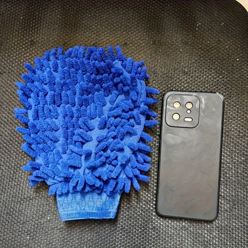 1pc Ultra-Soft Chenille Car Wash Glove - Double-Sided Plush Microfiber for Auto Detailing and Cleaning, Car Wash Accessory
