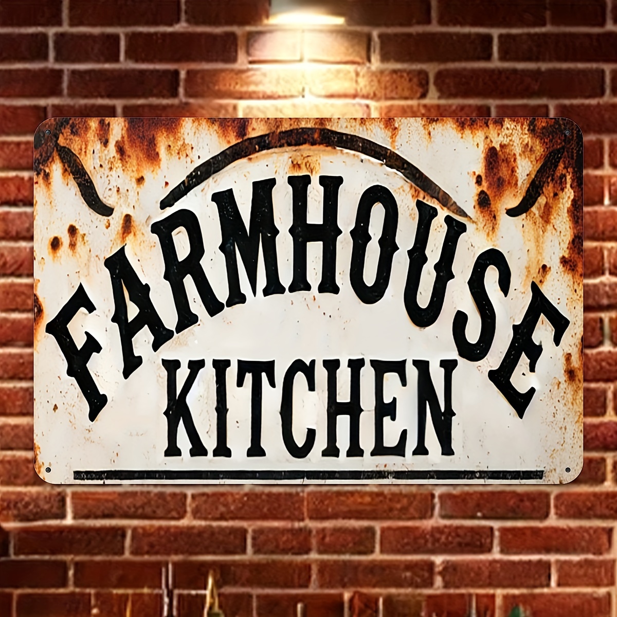 

Vintage-style "farmhouse Kitchen" Aluminum Sign – Rustic Metal Wall Decor For Home, Bar, Cafe, Street – Durable Outdoor Plaque – 1 Piece, 20x30cm (8x12inch)