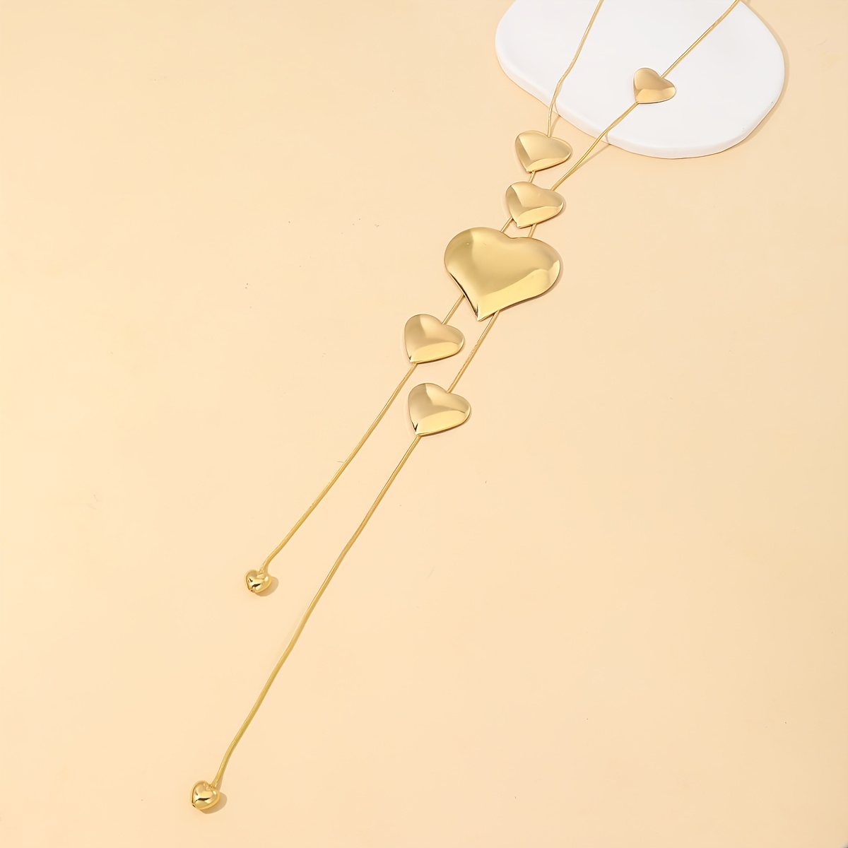 Heart Love Y-Shaped Necklace, Exquisite Elegant Design