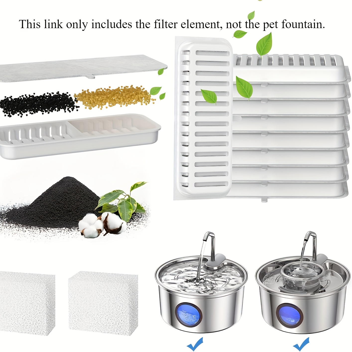 

Customized Cat Fountain Filter For Suction Bowl, Replacement Filter For 108oz/3.2l Cat Fountain, Fwmb