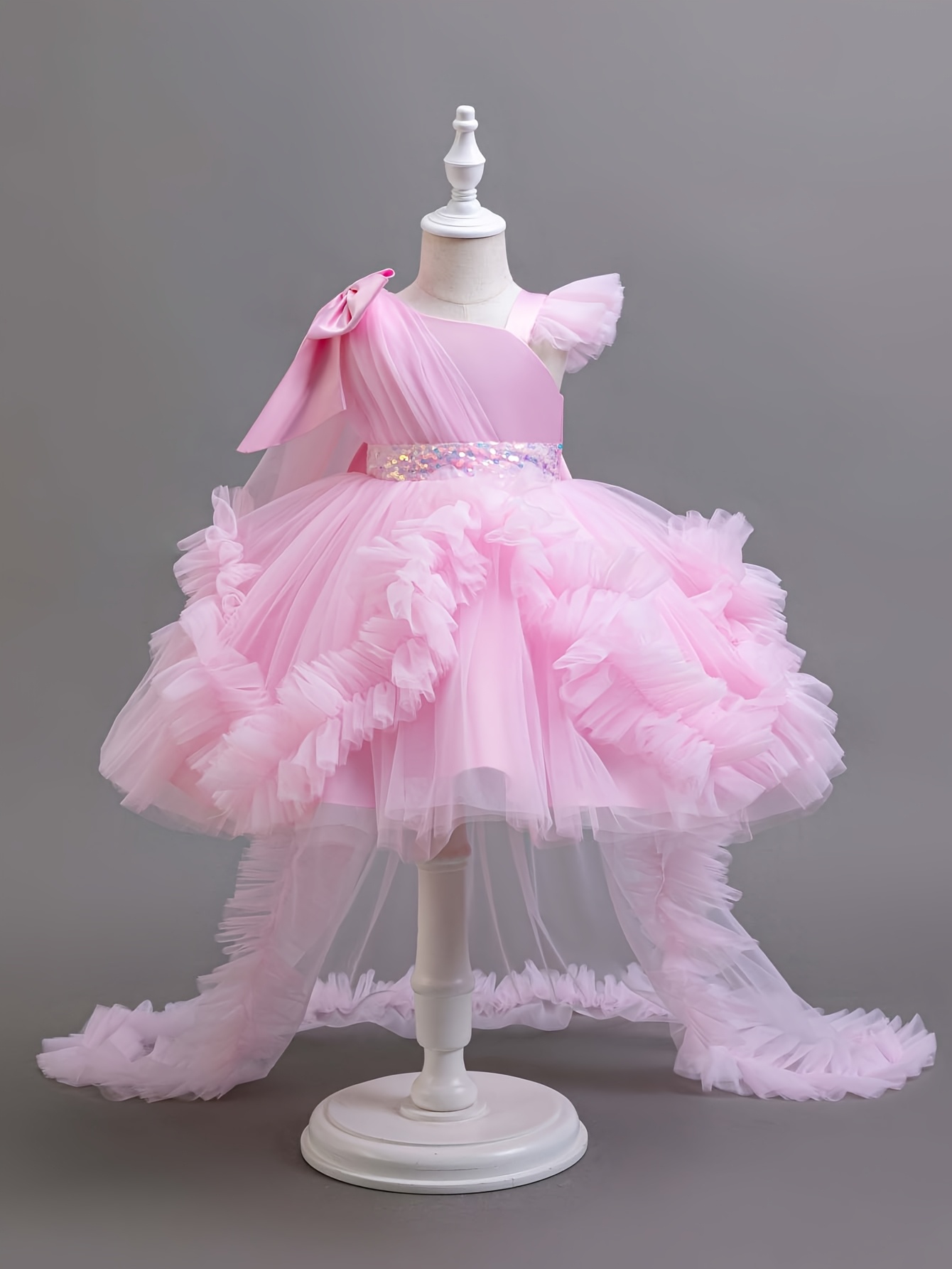 elegant girls sleeveless princess tutu dress flowing tulle - Temu