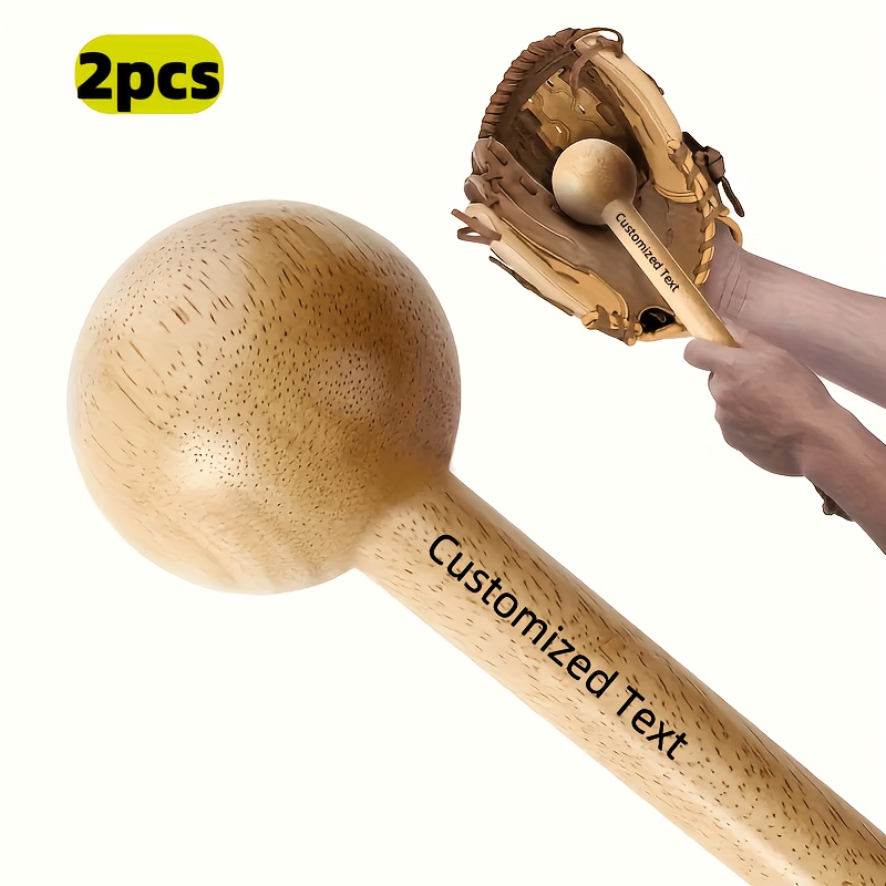 TEMU 2pcs Baseball Glove Mallet - , Strap Design For Easy Portability, Baseball Glove Shaping Hammer-suitable For Baseball Training Simulation