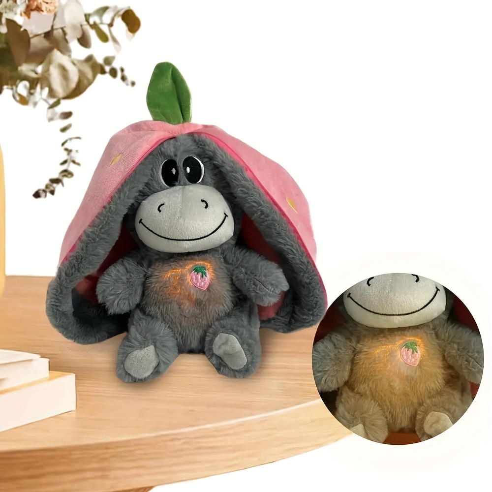 TEMU Breathing Donkey Fruit Breathing Soothing Cartoon Stuffed Animal With Realistic Movements Realistic Breathing Stuffed Animals Breathe Of Relief
