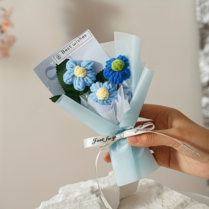 E-shop 1 Stück Buntes Kreatives Puff-Simulationsstrauß mit Geschenktüte für Abschlussfeier, Freundinnen, , Valentinstag Geschenke