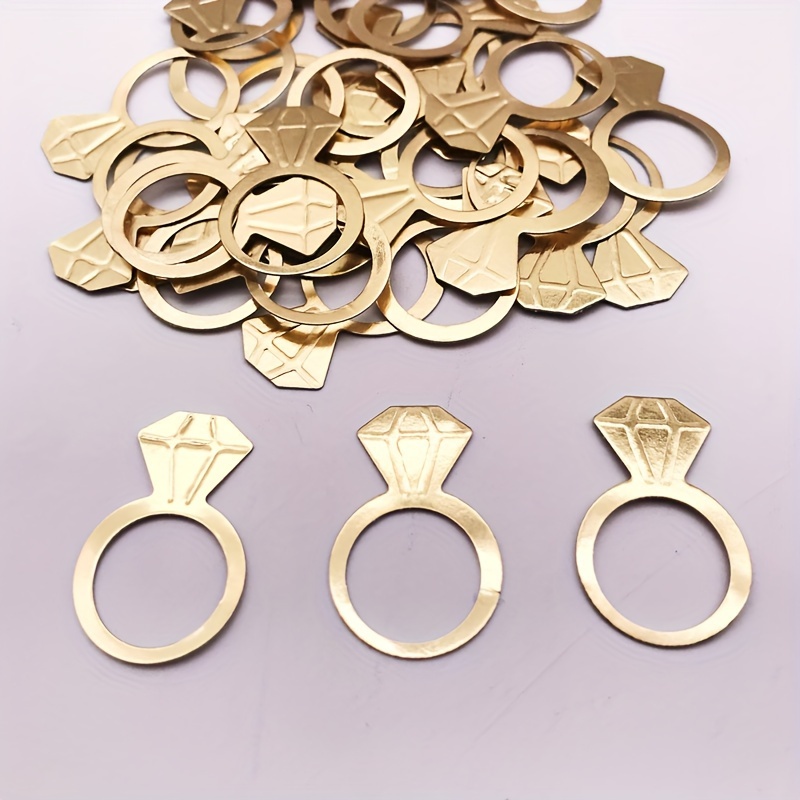 Golden Diamond Ring Confetti Pieces Wedding Throw Party Wedding Table Decoration , Halloween Decorations, Christmas Decorations,for Christmas, Halloween