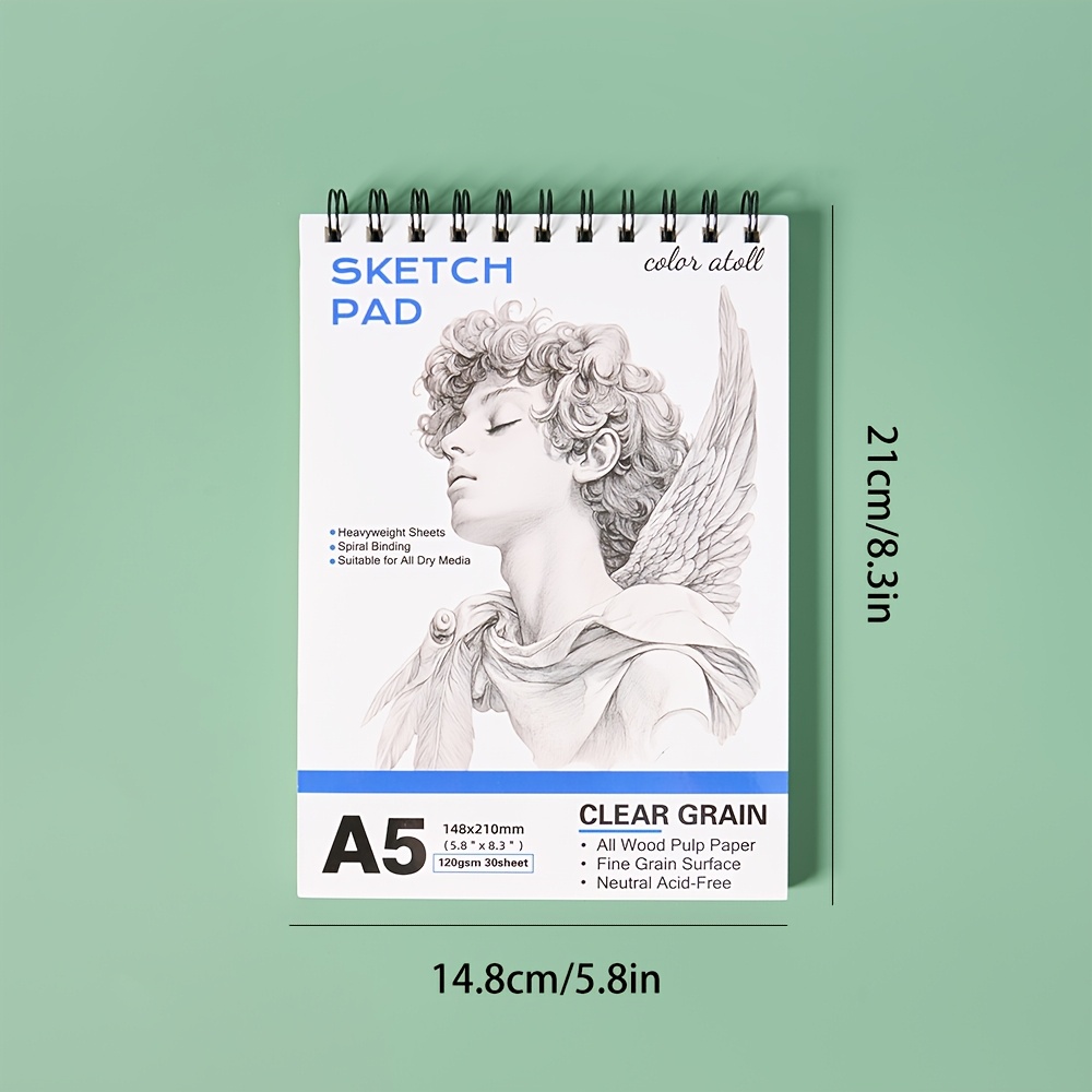 A4 Thick Sketchbook for Beginner Art Students, 30 Sheets