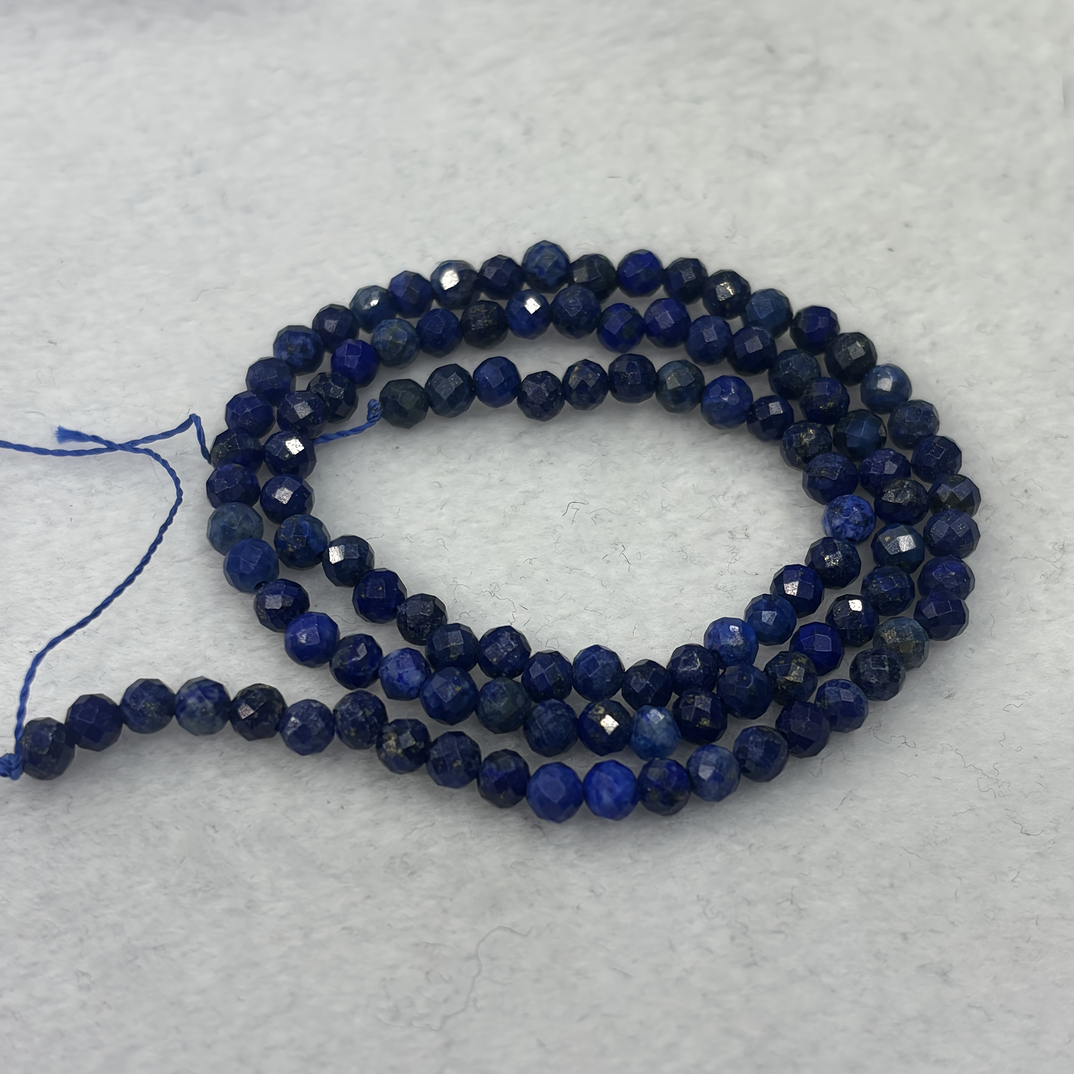 E-shop Natürliche -Perlen, facettierte Zwischenperlen für Schmuckherstellung, DIY-Armbänder Ohrringe Halsketten, königsblaue Bastelbedarf, Perlen &