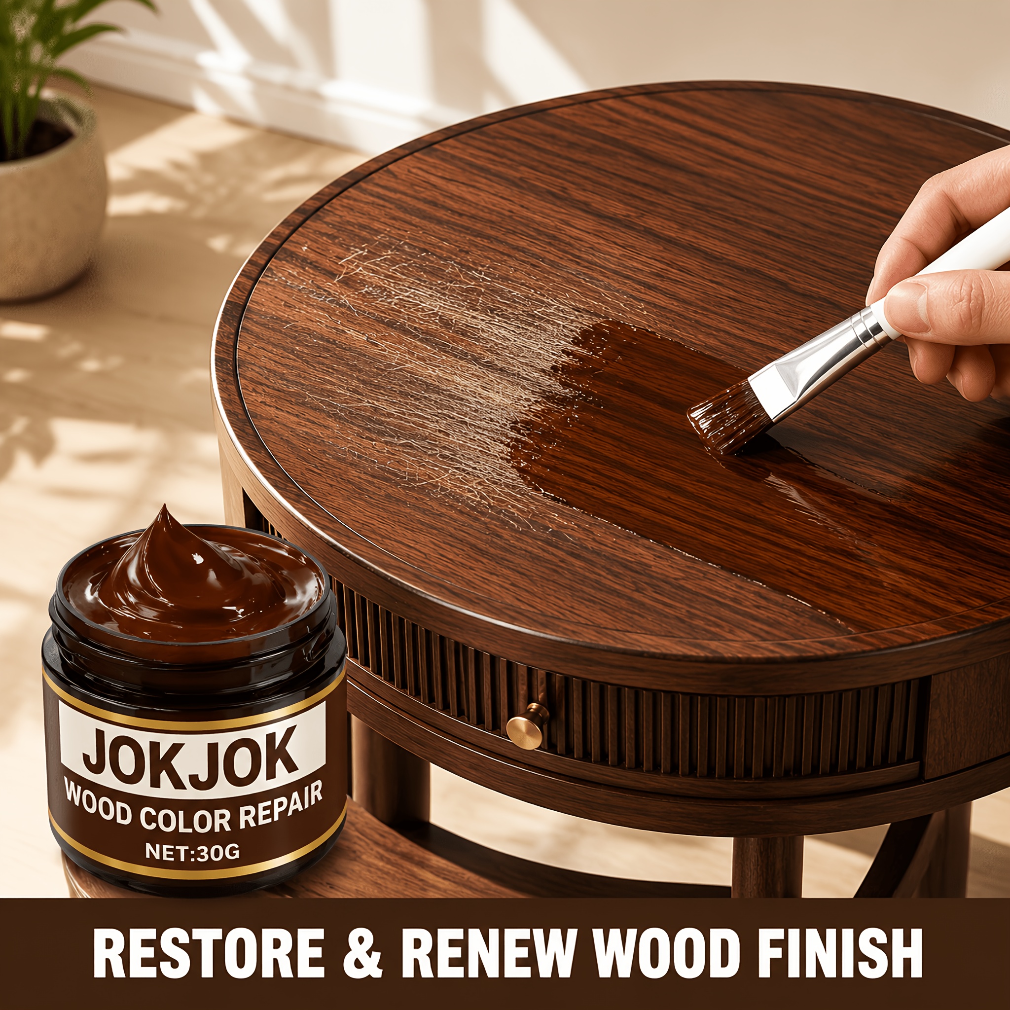 jokjok wood repair paste all purpose wood restorer for scratches       ideal for doors cabinets tables chairs hardwood floors   wood tones beautifully to   look with simple application