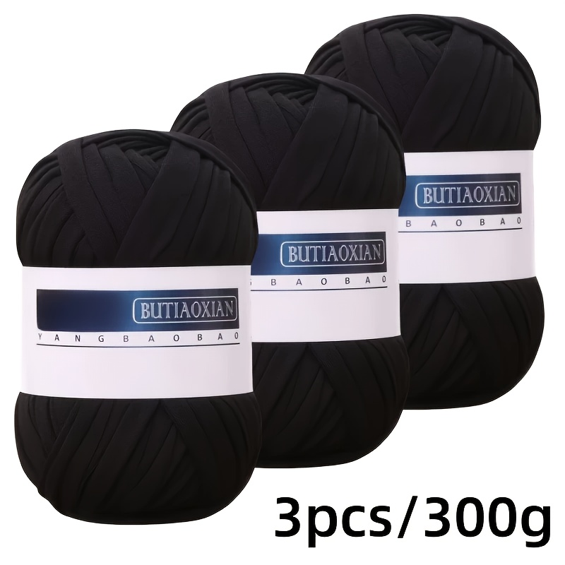 TEMU 3 piezas de hilo de 300 g en colores vibrantes con para crochet, zapatos, cojines, cestas y proyectos de manualidades