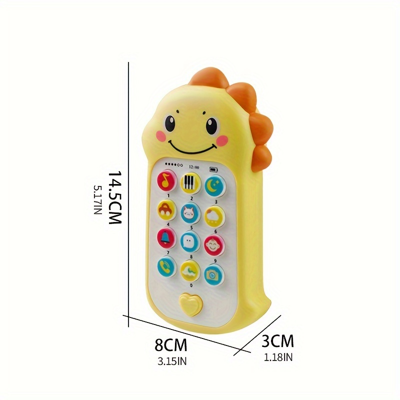 1pc Dinosaur Music Phone Toy with Light And Sound, Baby Early Education Toy, Halloween Christmas Kids Gift, Random Color Shipped