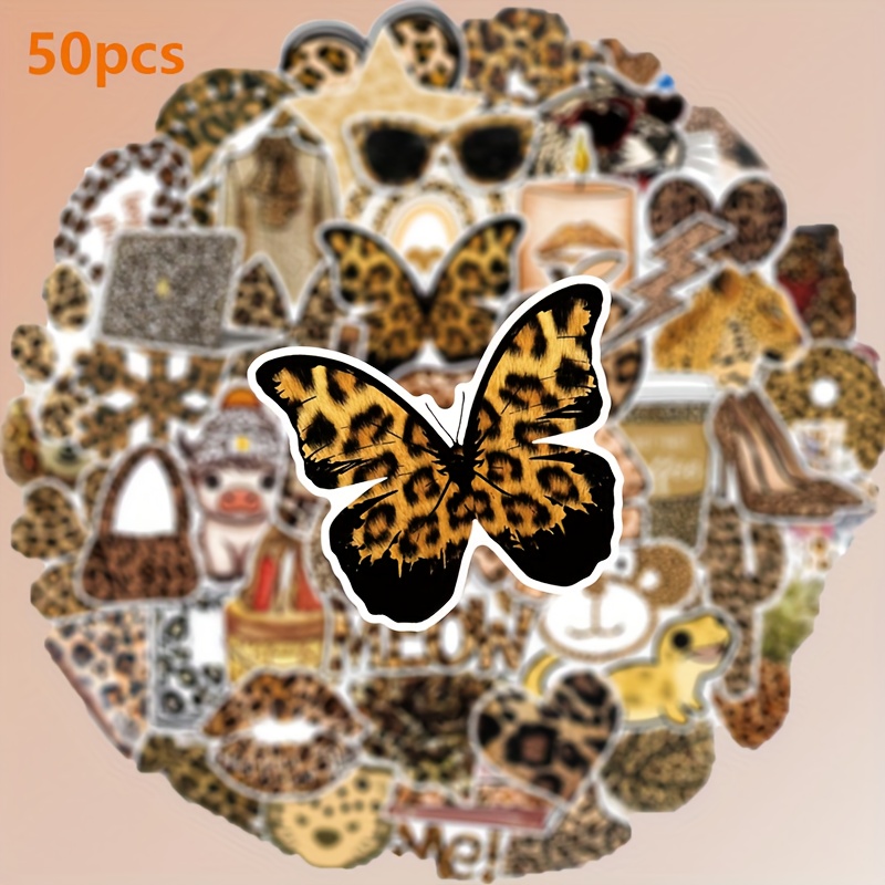 Image of 50 Print Stickers For Decorating Phone Cases, Laptops, Luggage, Skateboards, Helmets, Books, And Journals - Diy Doodle Decals