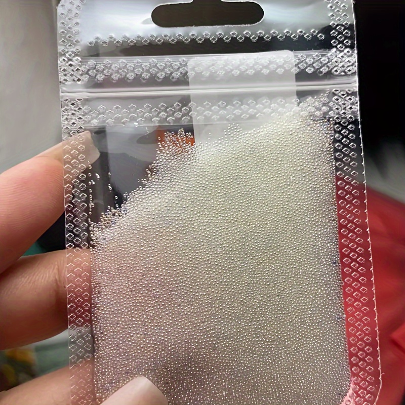 10g/bag Crystal Glass Caviar Beads - 0.6-0.8mm Round Beads For Nail Art And Rhinestones