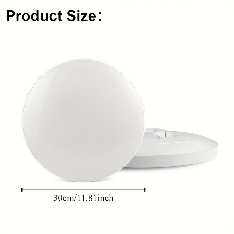 TEMU Rgb Led Ceiling Light, Rgb Courtyard Ceiling Light, Atmosphere Ceiling Light, 11. 81in 24w Dimmable Flush Mount Fixture With App Control, Rgb