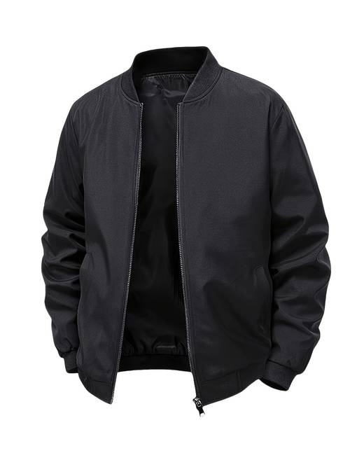 spring sports jacket for men with baseball collar