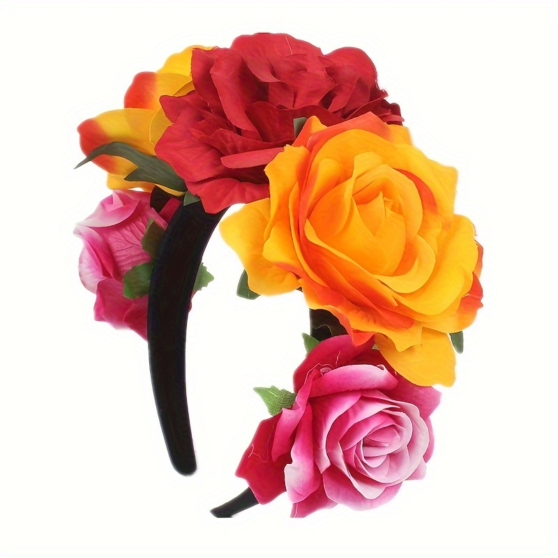 

1pc Elegant Flower Decorative Head Band Vintage Non Slip Hair Hoop For Women And Daily Use Wear