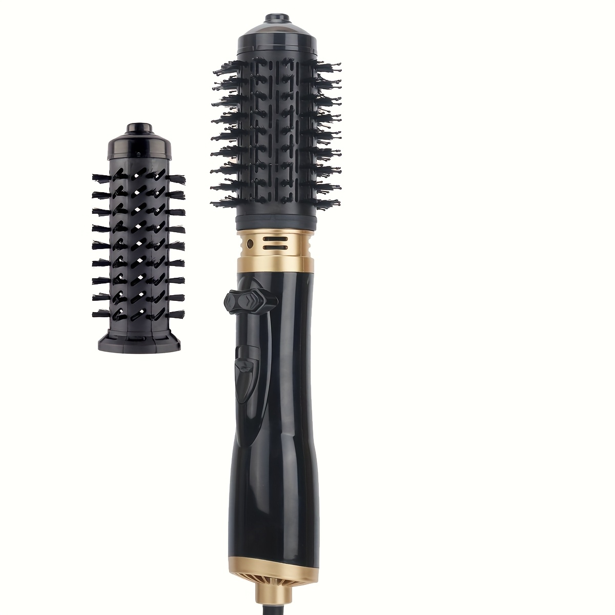 European Standard 3-in-1 Rotating Hot Air Brush For Curling, Straightening, And Styling, Salon-quality Results At Home, Hair Dryer Brush