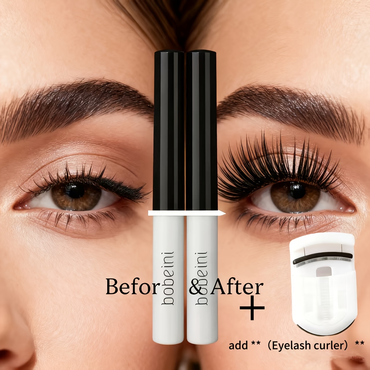 TEMU Lashes Halloween 1pc 2pcs Luxurious 5d Glitter Mascara, Volumizing And Lengthening, Waterproof, , , Black, For Types