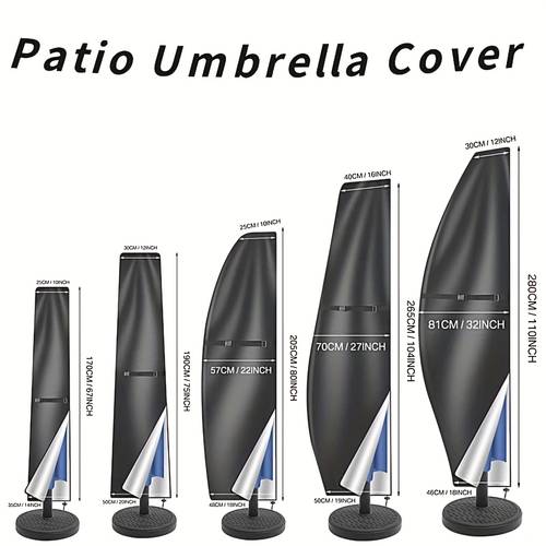 1pc outdoor parasol cover durable oxford fabric with zipper closure 9ft 2 7m 6ft 1 8 sturdy hanging banana design for garden furniture protection garden shade solution modern aesthetic zipper closure cover
