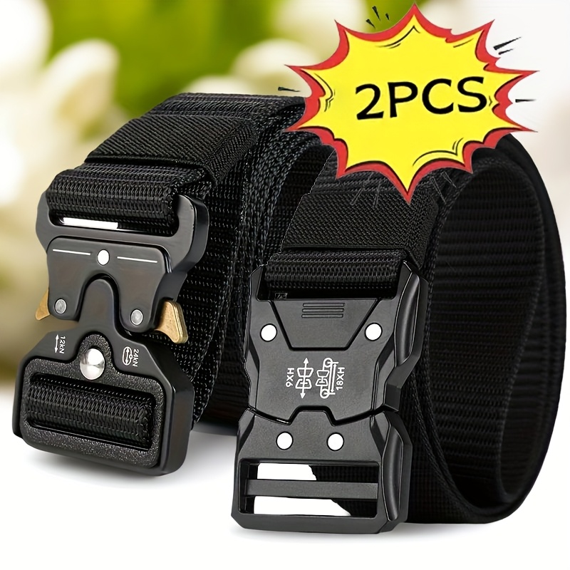 2 Pack FLAGIA Adjustable Quick Release Belts Casual Sports Style