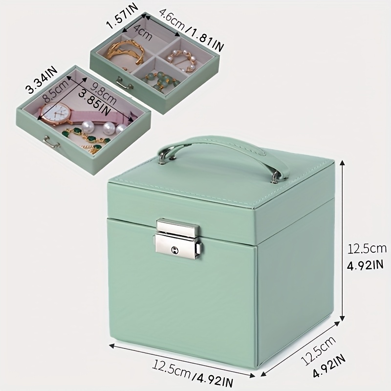 Customizable Mini Jewelry Box with Lock, Elegant Gift