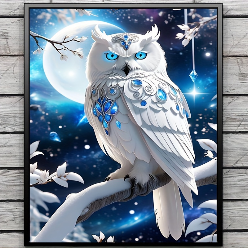 

5d Diamond Painting Kit - Owl Themed Creative Diy Acrylic Embellishment Art - Leisure & Entertainment - Exquisite Gift - 1pc