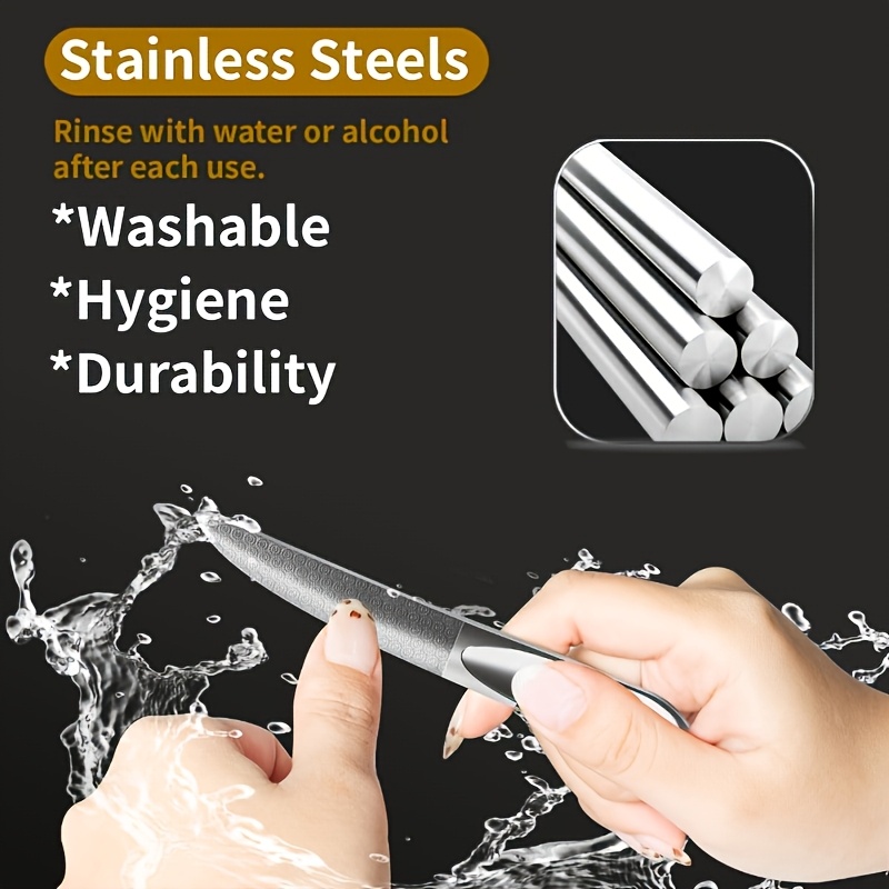 Double-Sided Stainless Steel Nail File with Box