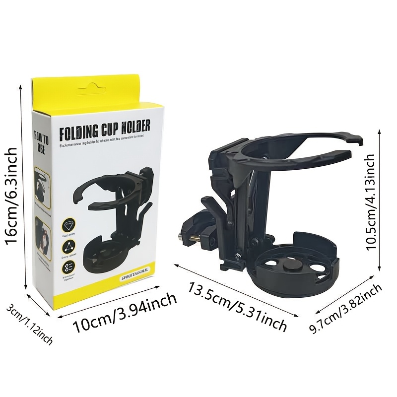 Image of Universal Cup Holder, Golf Cart Wheelchair Additions Cup Holder With Phone Holder, Universal Bottle Holder For Wheelchair, Walker, Bike, Scooter, Stroller For Baby