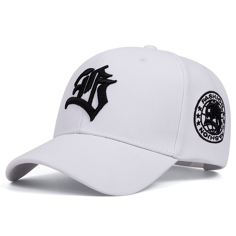 4sold Kids Casual Cotton Baseball Cap Alphabet A-Z Red Caps Black Letter Snap Back Hat Hats Snapback, A, One Size