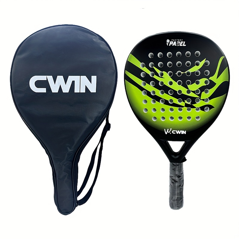TEMU 1pc Padel Racket Tennis Glassfiber Face Tennis Paddle Racquet Racket With Bag Cover New Hot