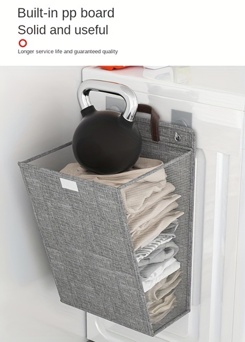   large collapsible laundry basket non woven freestanding tall clothes hamper foldable washing bin with handles laundry baskets details 3