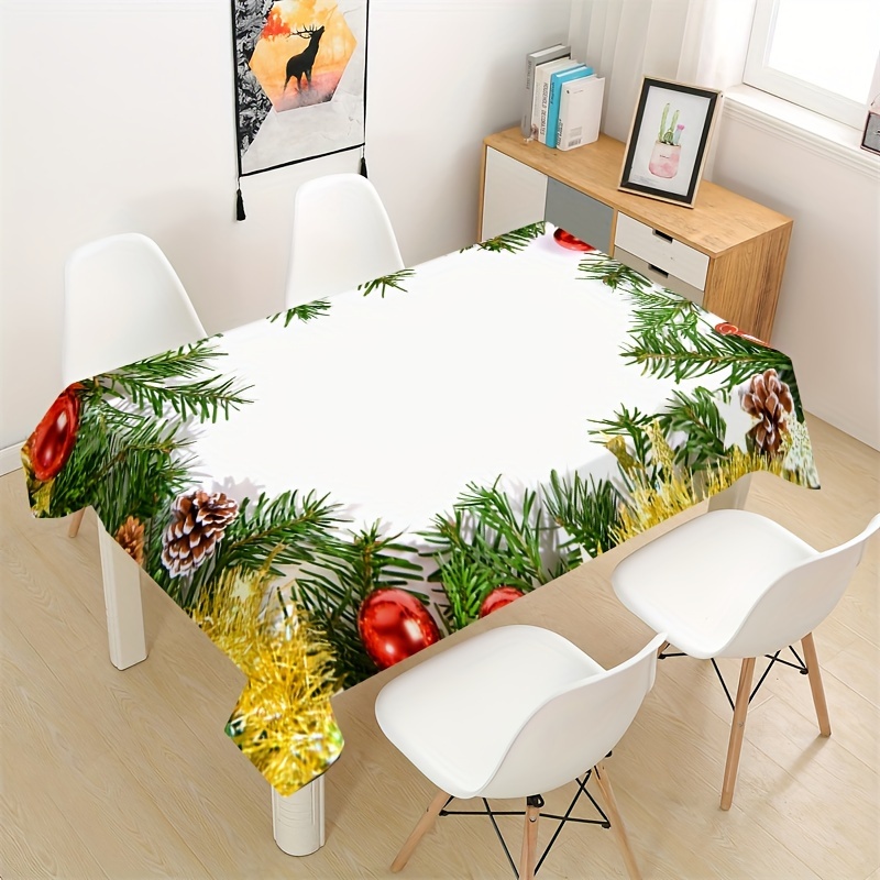 

1pc Christmas Tablecloth - Oil & , , For Dining Decor &