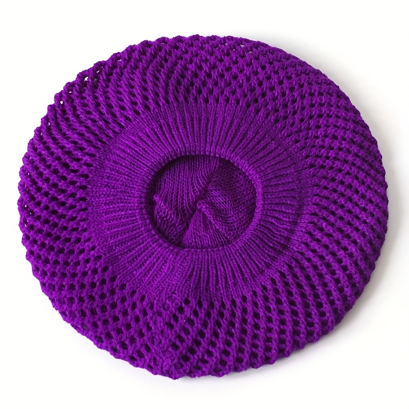 TEMU Regalo de Navidad 1 pieza Boina de mujer de capa de color liso a , gorro de invierno para uso diario, varios colores disponibles