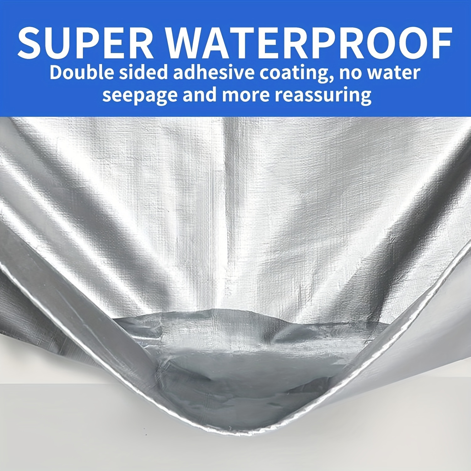 

Multi-purpose Plastic Tarp, Tear-resistant Silver Poly Tarp With Uv Protection, Ideal For Roof, Camp, Garden, Pool, Boat, And Vehicle Covering