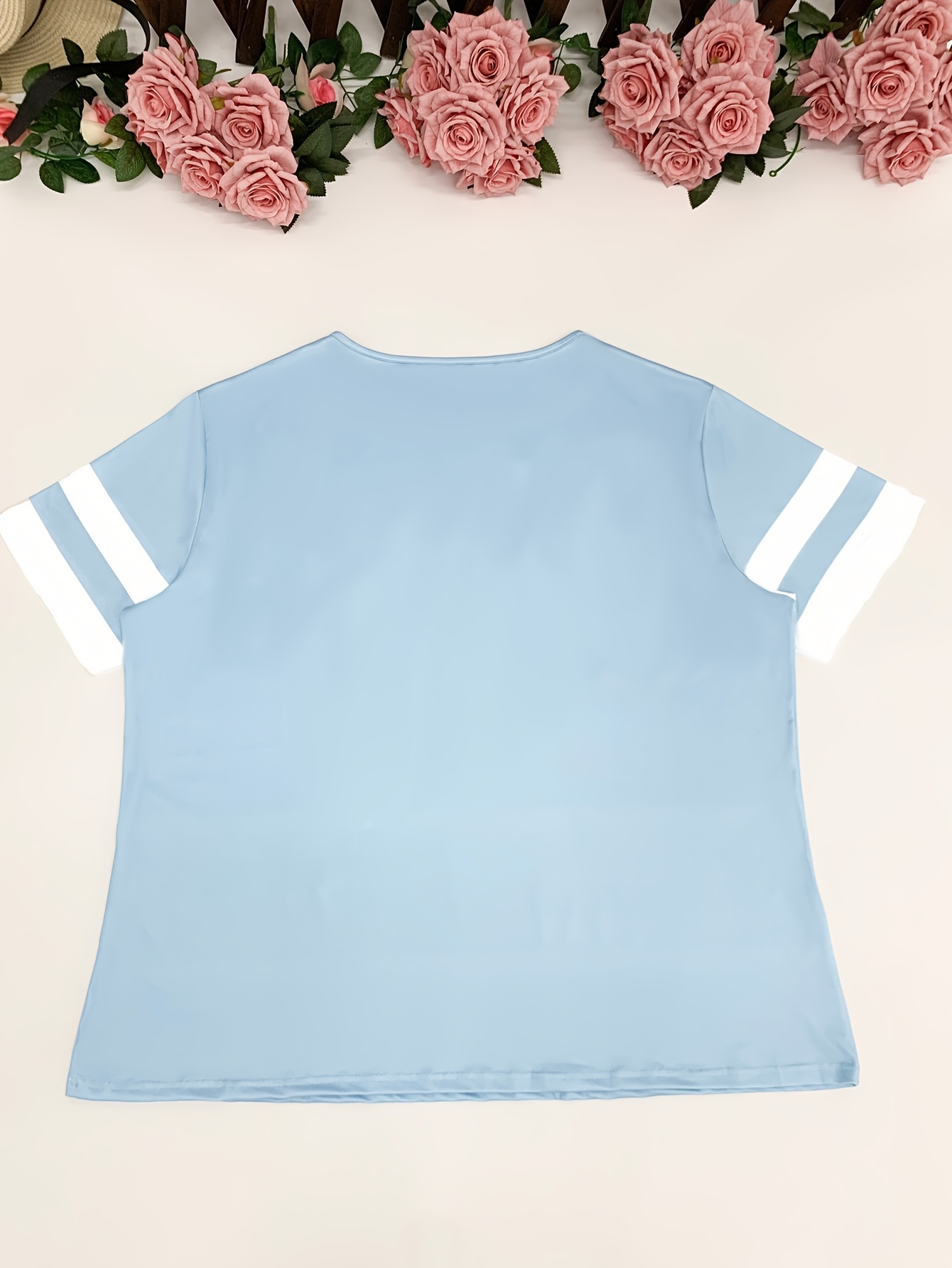 Women'S Plus Size Casual Short Sleeve T-Shirt with Elegant Heart Design - Soft, Comfortable Pullover for Spring/Summer/Fall, Plus Size Blouses