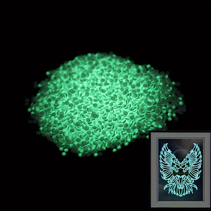 

5000pcs Luminous Resin Diamonds For Diamond Painting And Nail Art, Glow In The Dark Embellishments For Diy Crafts, Halloween & Christmas Decorations - No Power Needed